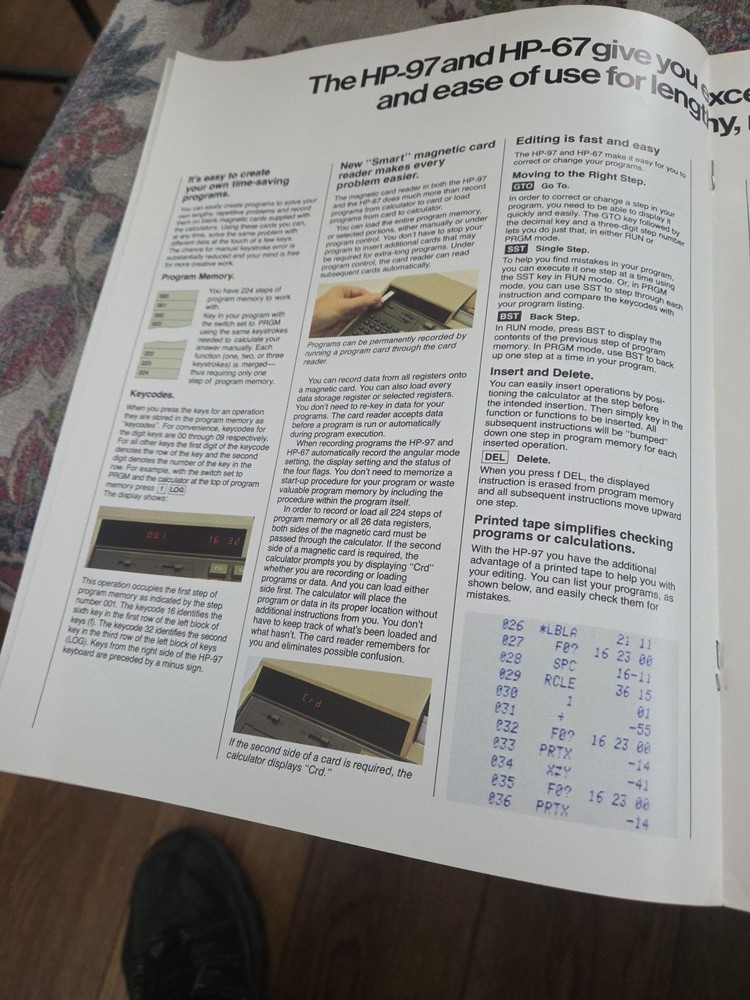 HP -97 + HP -67 CALCULATOR ADVERTISEMENT