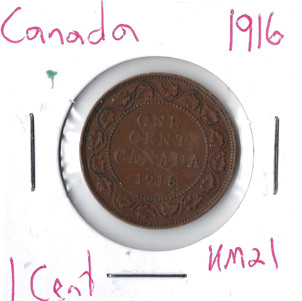 Coin Canada 1 Cent 1916 KM21