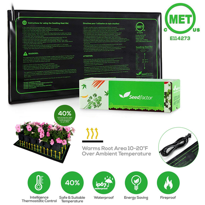 Seedfactor Seedling Heat Mat Seed Starter Heating Pad Germination Propagation US
