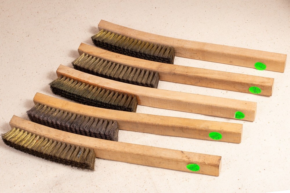 Single Brass Bristle Brush 1" x 6" x13"