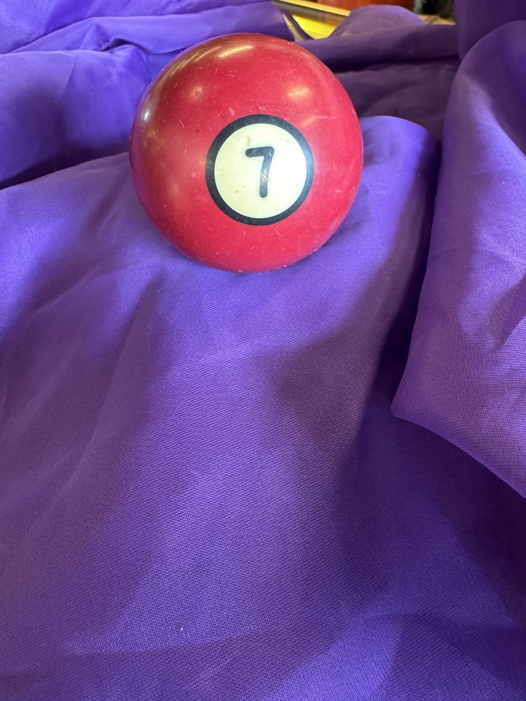 Vintage Black Ring / Circle Billiard Ball Replacement #7
