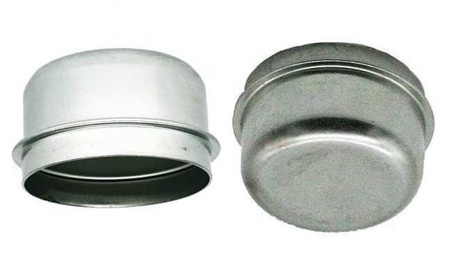 Pair SOLID 1.98 Dust Caps fits 2000# 3500# Trailer Boat Axle NO LUBE HOLE