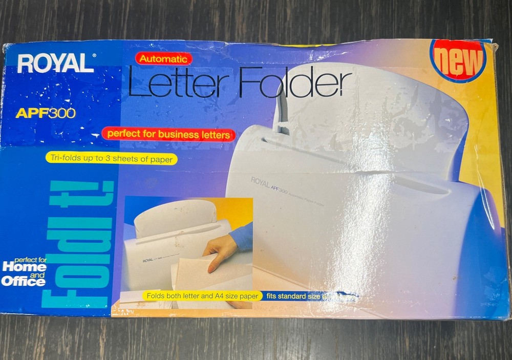 Royal APF300 Automatic 3-Sheet Letter Folder 1500 Sheets Per Hour Tested Clean