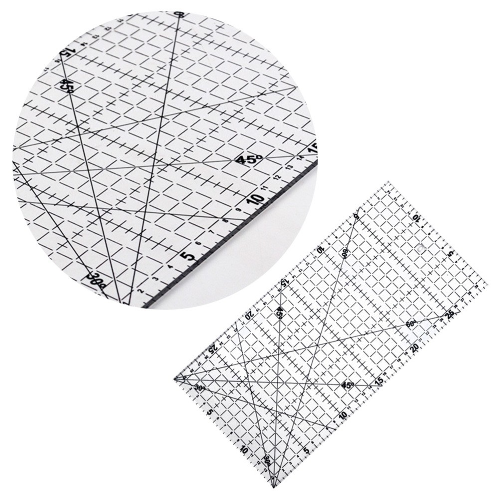 DIY Quilter's Ruler Sewing Ruler Tool with Grid Lines for Easy Precision