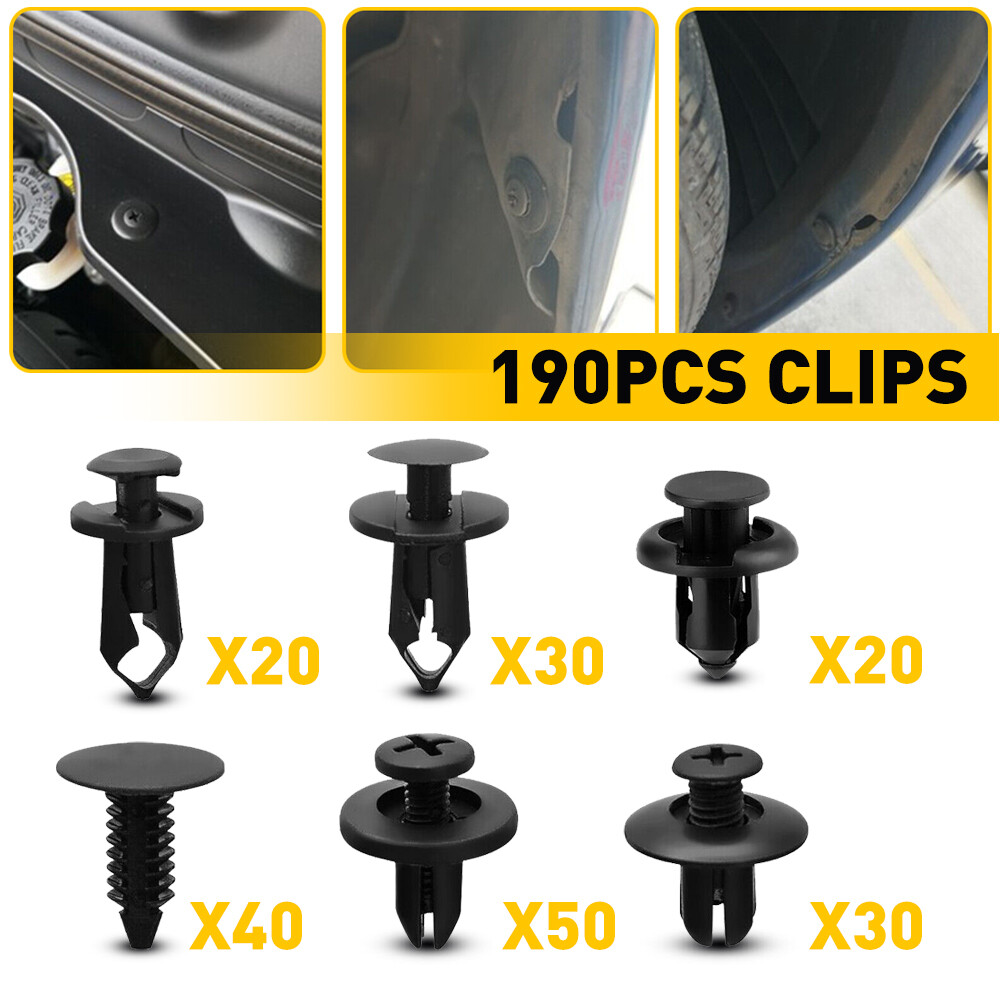 Car Fastener Plastic Trim Clips 190X Push Rivets Auto Panel Fender Retainer
