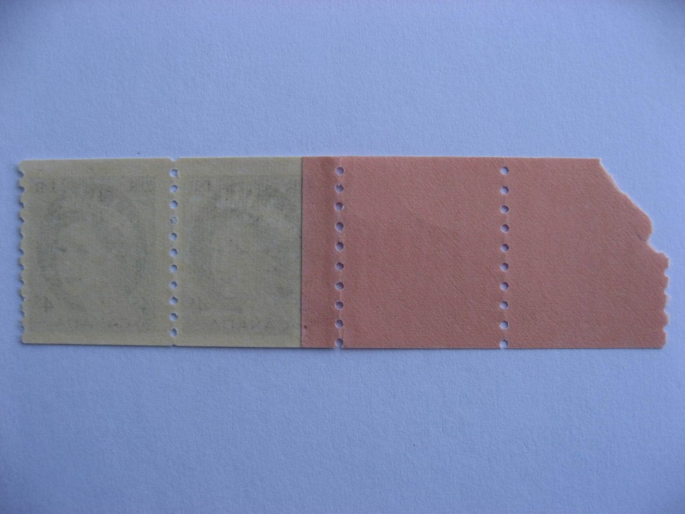 Canada partial start strip Sc 347, 4c wilding MNH coils