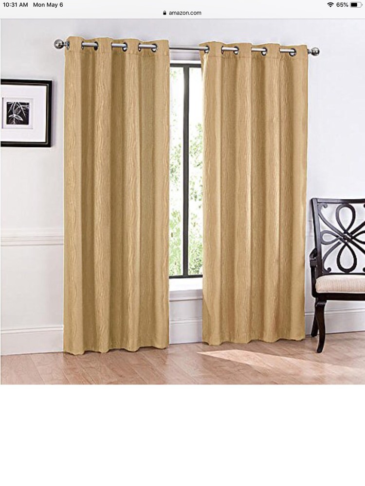 Colormate One Grommet Panel 84” Marquis Pattern Color Tan