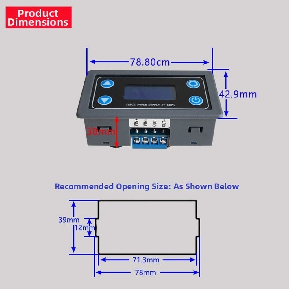 DC Power Module Adjustable Voltage 0.5-30V Output Range 35W Natural Cooling