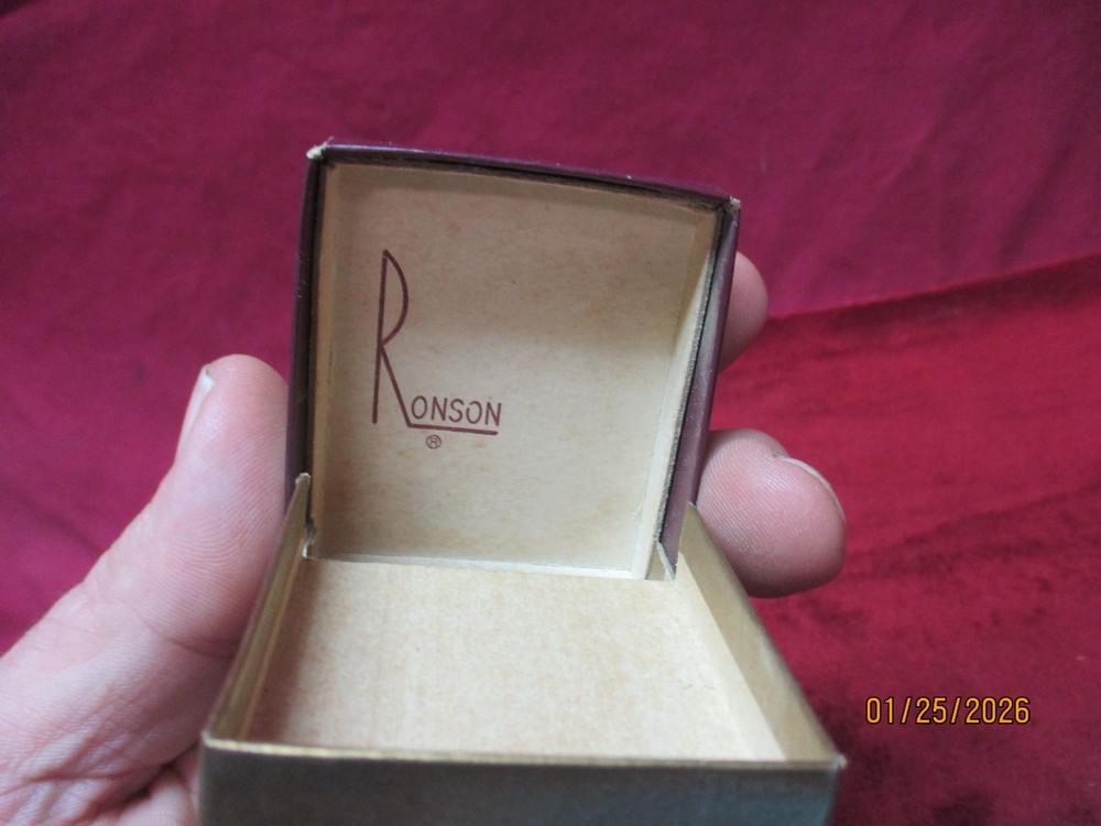 Vintage Box/Display w/Paperwork For: RONSON Lighter, Original Box W/Paperwork