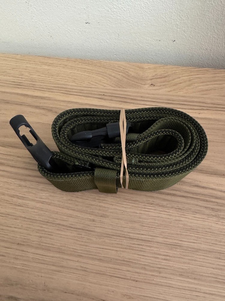British Army 58 Pattern Style Webbing Belt Olive Green Canvas - Size Small