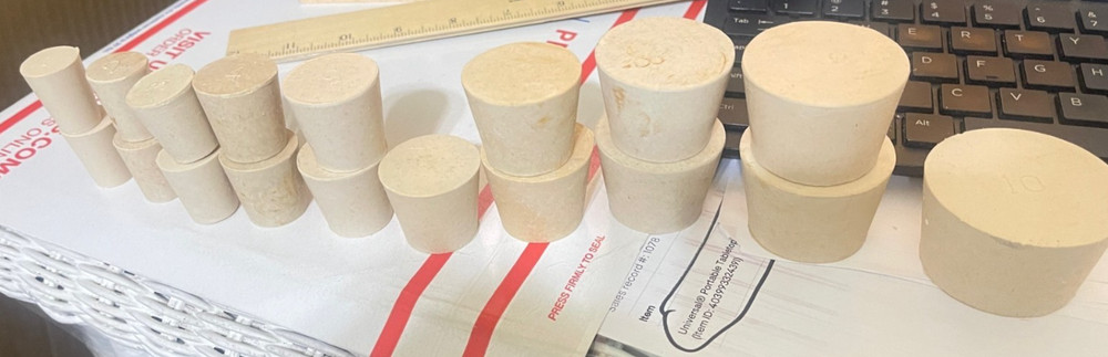 19 Pack Beige Solid Rubber Stoppers 10 Assorted Sizes 2 OF All sizes except(D16)