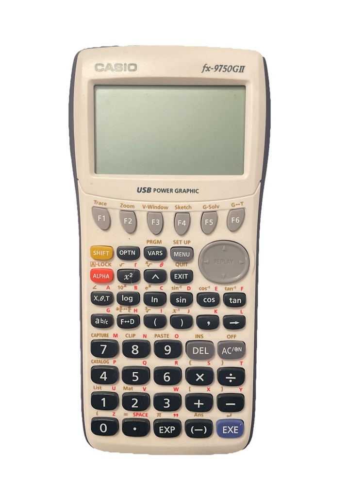Casio FX-9750GII Graphing Calculator - White tested working