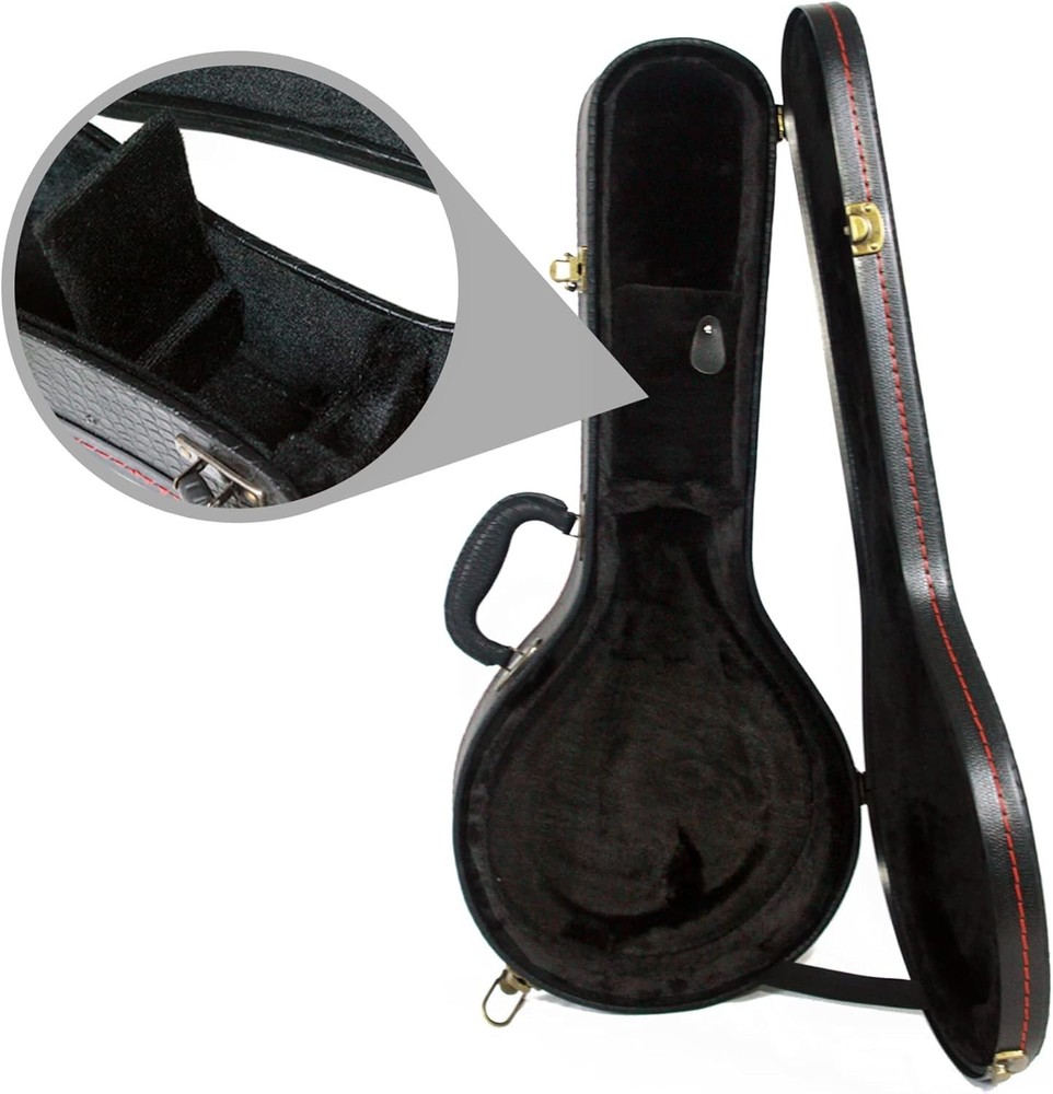 Mandolin Hard Case, A-Style Mandolin Case, Crocodile Pattern Leather
