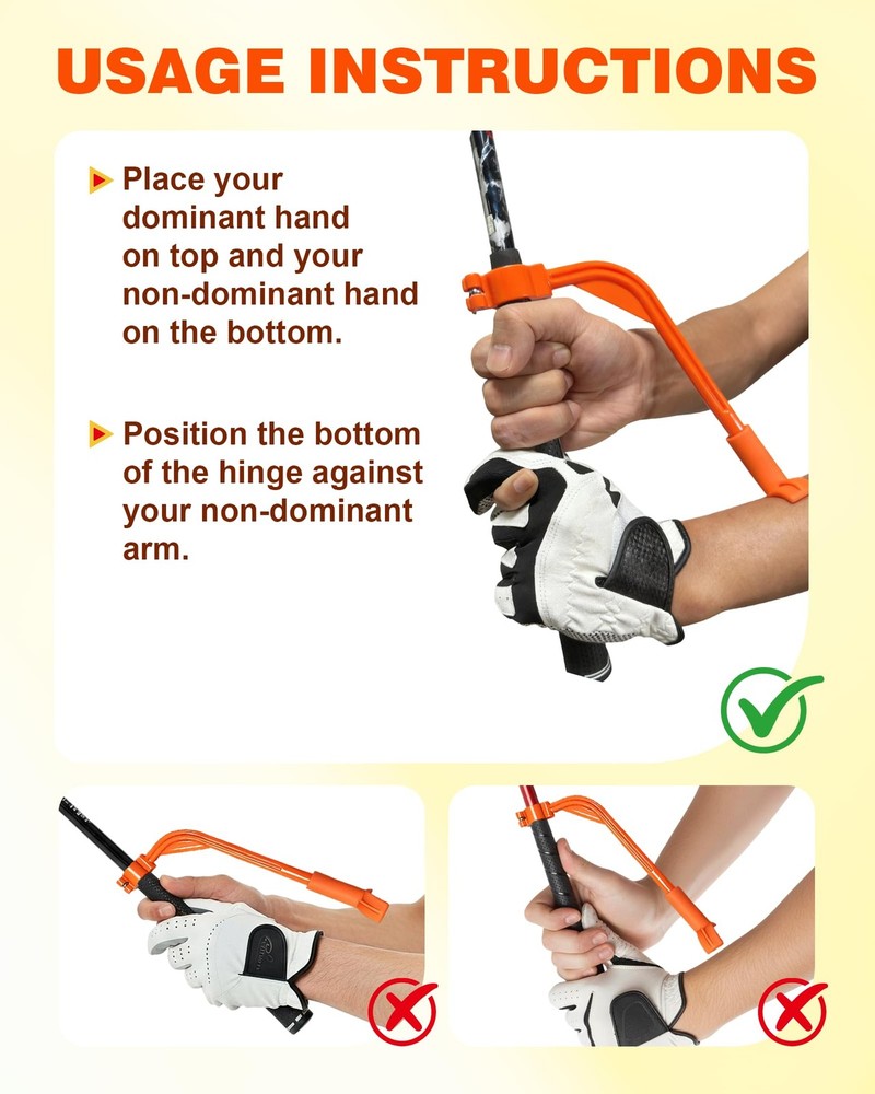 Golf Swing Trainer Aid, Adjustable Golf Training Wrist Aids Hinge, Silicone G...