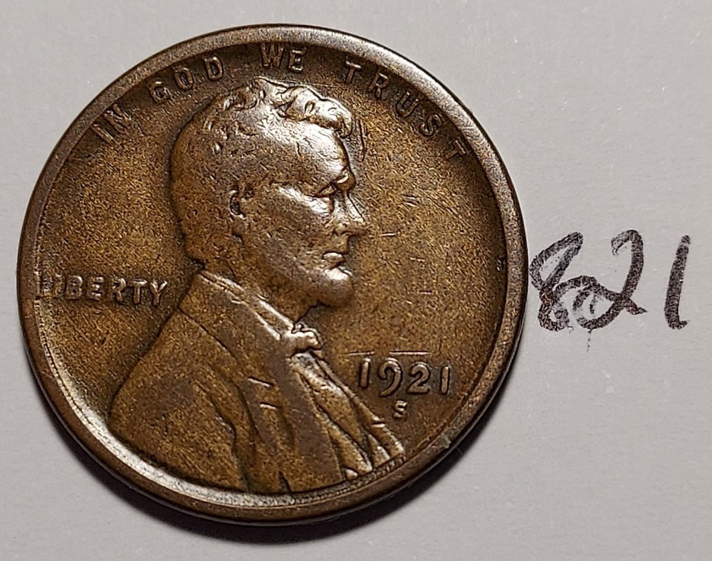 1921-S Lincoln Wheat Cent   #821