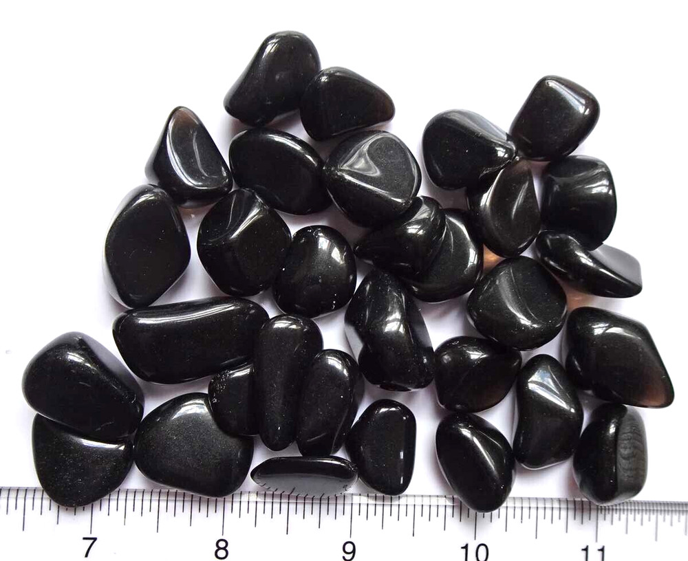 Obsidian - 1/4 Pound Medium Tumbled Stones rt668a