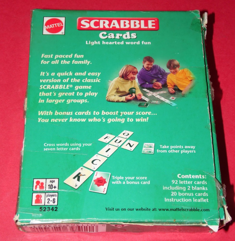 SCRABBLE CARDS * Mattel 2000 * Complete *