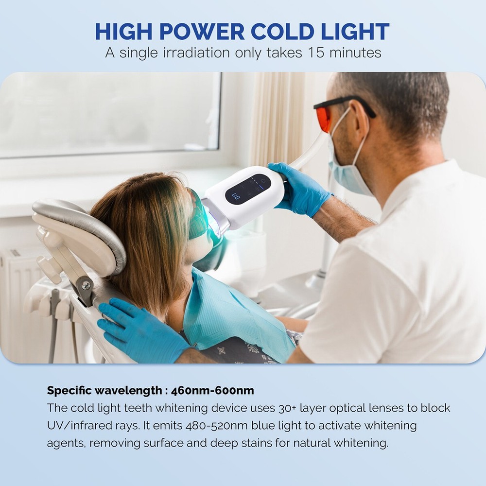 Dental Mobile Teeth Whitening Machine Lamp Accelerator Bleaching Cold LED Light