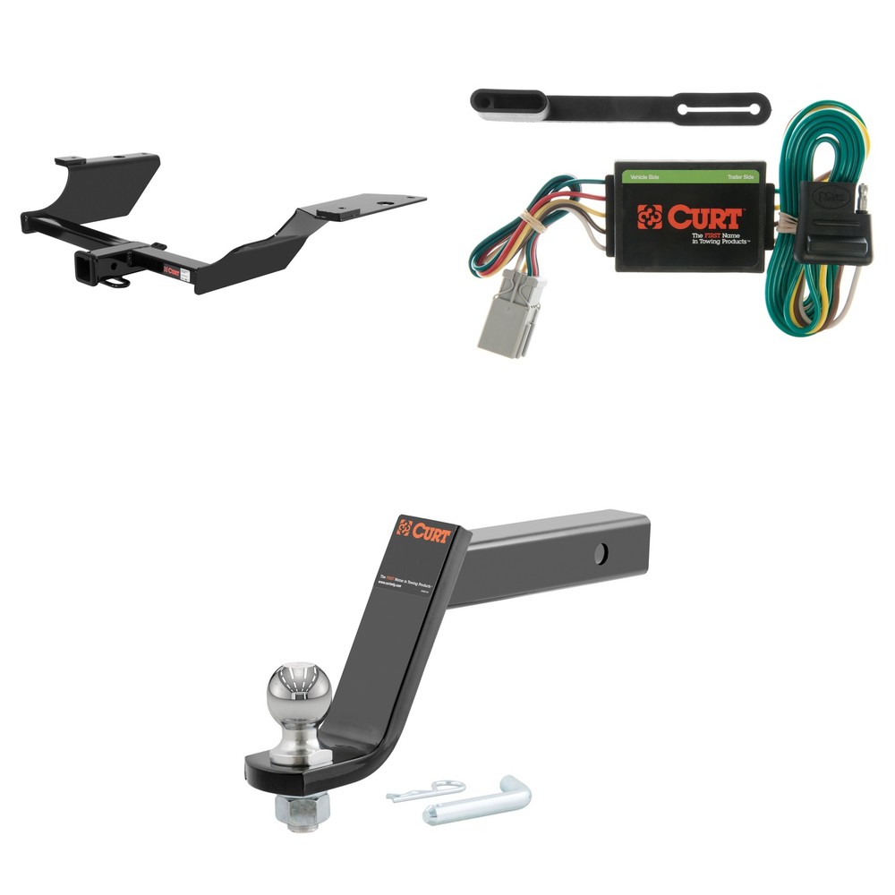 CURT Trailer Hitch Tow Package Class 3 Receiver, Wiring, 45064 Ball Mount 13314
