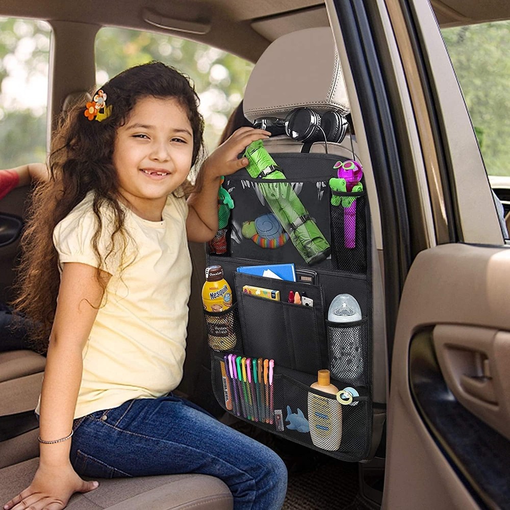 Versatile Car Backseat Organizer with Waterproof Material & Quick-Release Straps