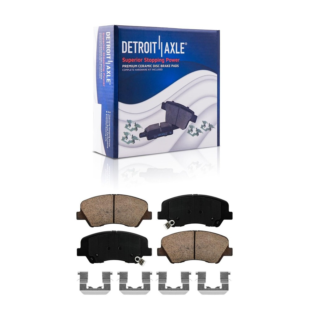 Front & Rear Ceramic Pads for 2012 2013 2014 2015 2016 2017 Rio Hyundai Accent