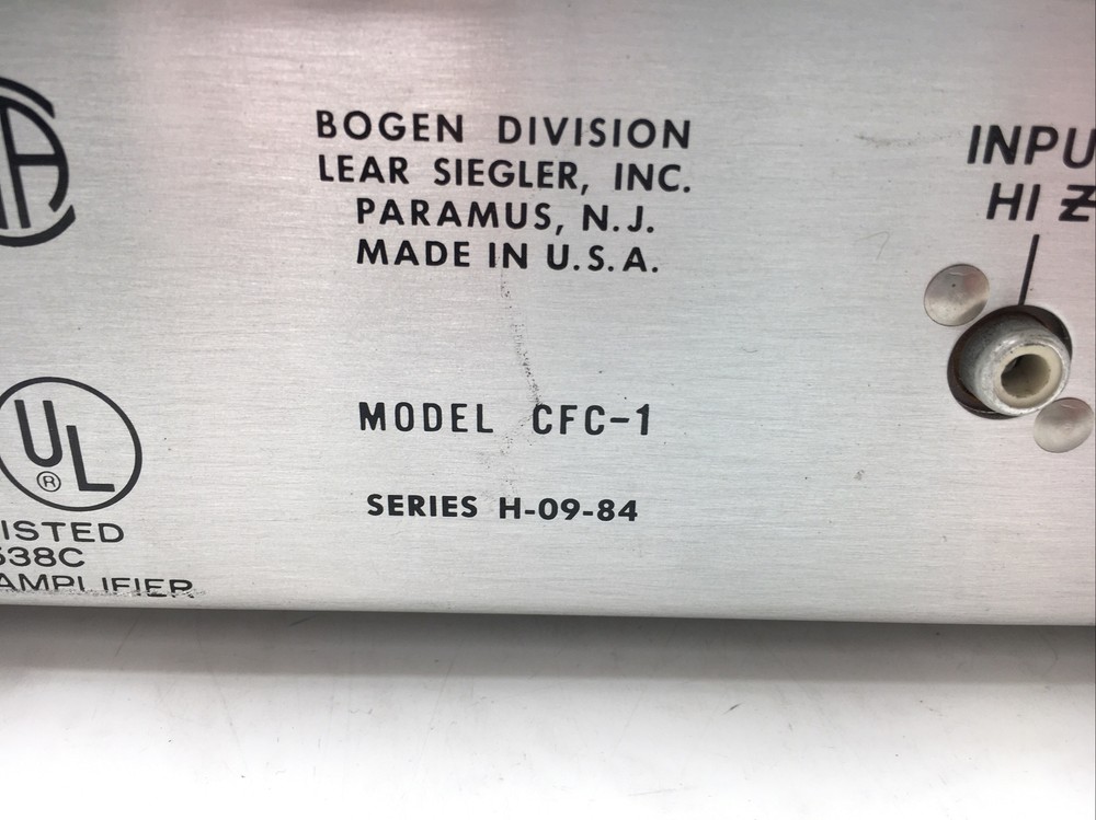 Vintage Bogen Model CFC-1 Acoustic Feedback Controller Tested For Power MWK4