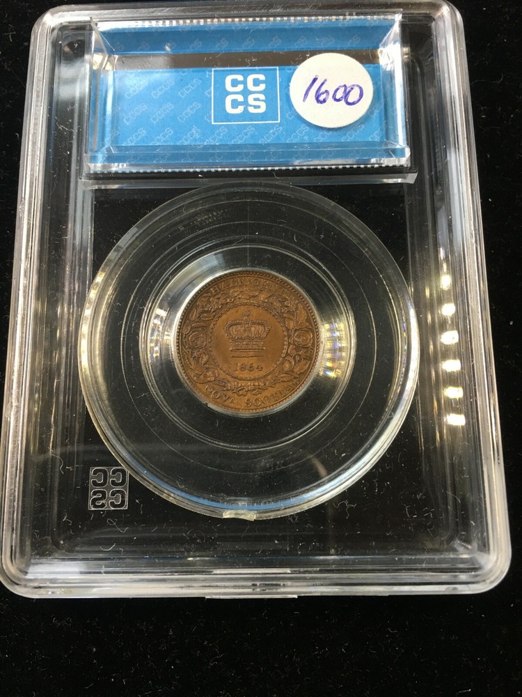 1864 CCCS Graded Nova Scotia ¢1/2 Cent, **MS-65** #2885