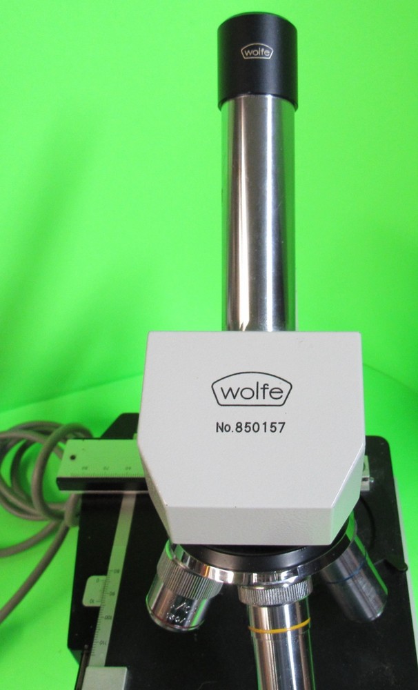 Wolfe No. 850157 Microscope w/2 extra specimen stages