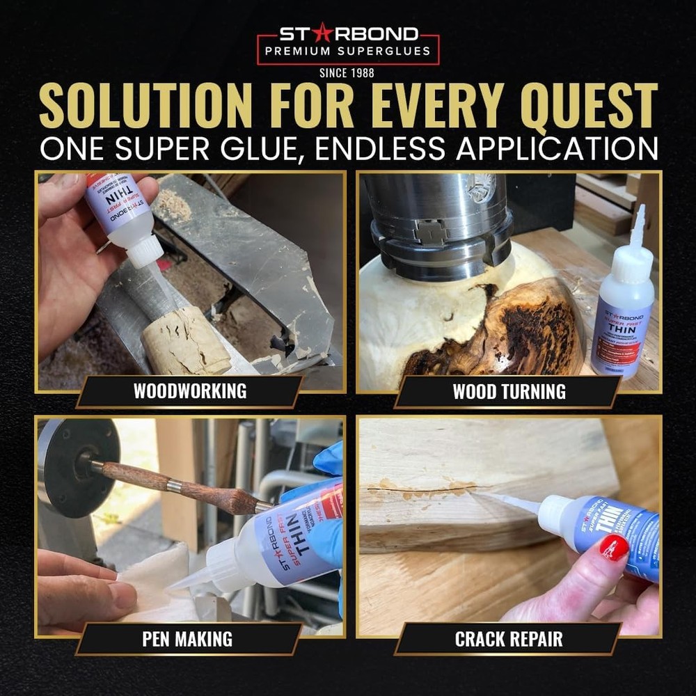 Super Fast Thin CA Glue – Super Glue Pro Kit with Precision Microtips Anti-Cl...