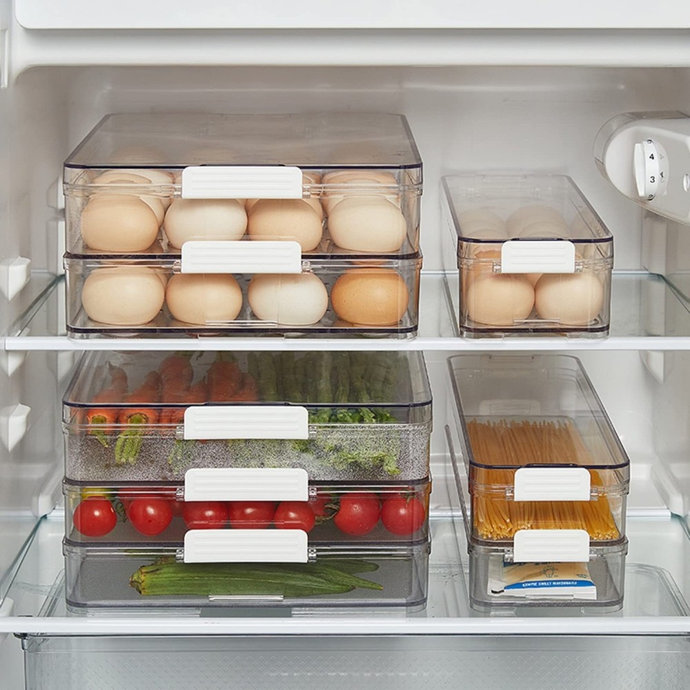 YOHA Clear Deviled Egg Tray Carrier with Lid 12 Grids Eggs Holder Case Refrig...