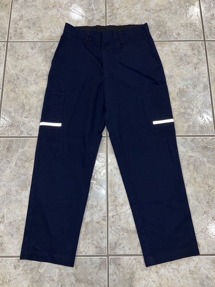 Men 32R-29 Stan Herman Reflective Uniform Cargo Twill Work Pants