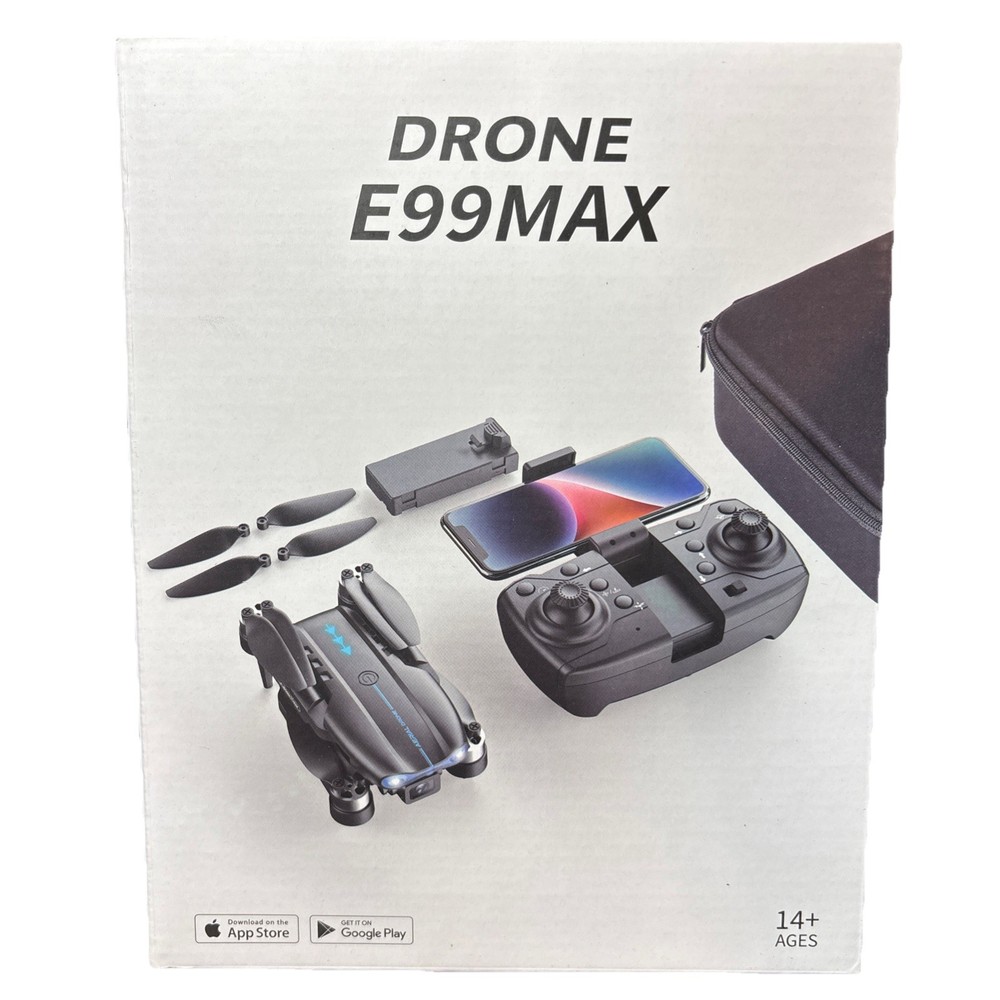 E99 MAX Foldable Dual-Camera Drone w Carrying Case