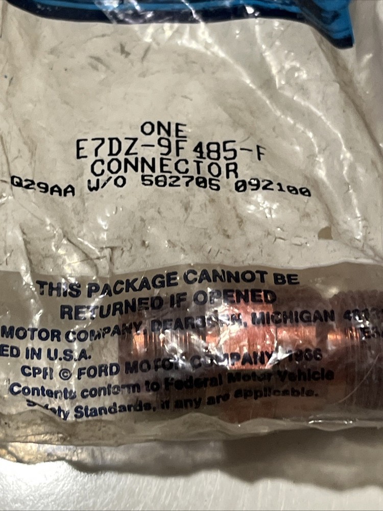 NOS Ford Hardware Connector E7DZ-9F485-F OEM Replacement for Various Models