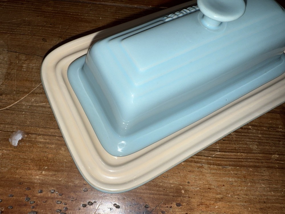 Le Creuset Light Blue Robins Egg? Butter Dish