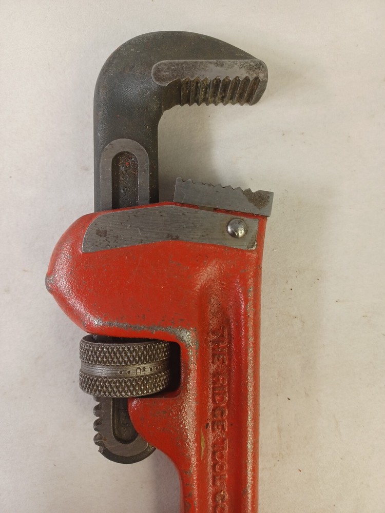 Ridge Tool Co 10" Adjustable Offset Pipe Wrench USA Ohio Vintage Tool