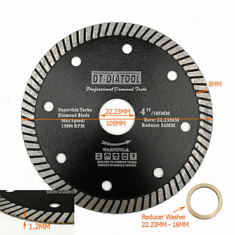 10pcs 4" / 4.5" / 5" Ceramic Tile Granite Saw Blade Multi Diamond Cutting Discs