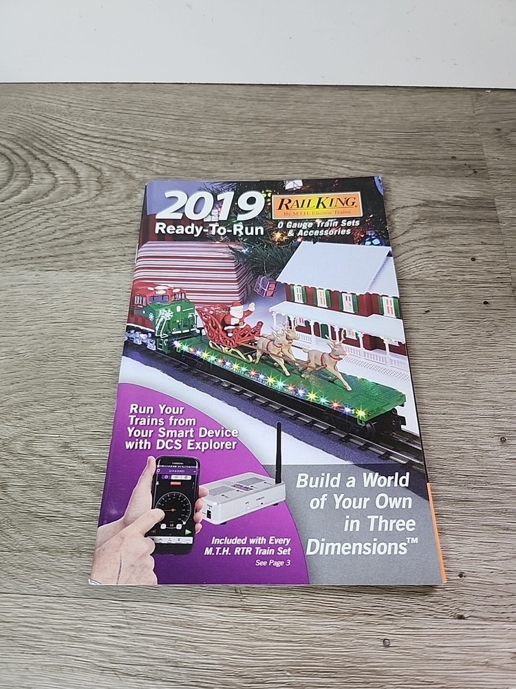 3 MTH Electric Trains Ready to Run Catalogs RailKing Train Sets & Acc. 2017-2019