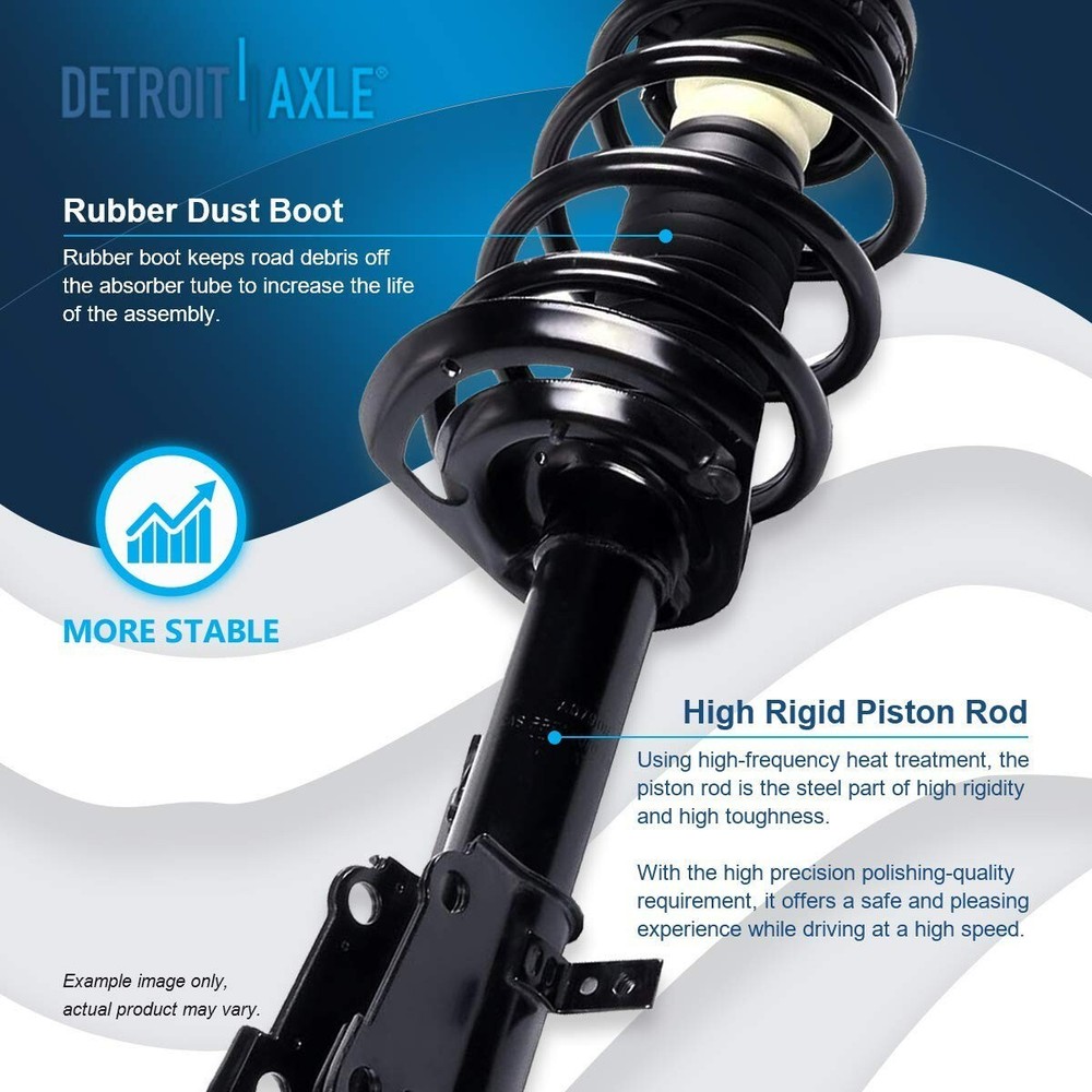 Front & Rear Struts w/Coil Spring Sway Bar Links for 2011 - 2019 Dodge Journey