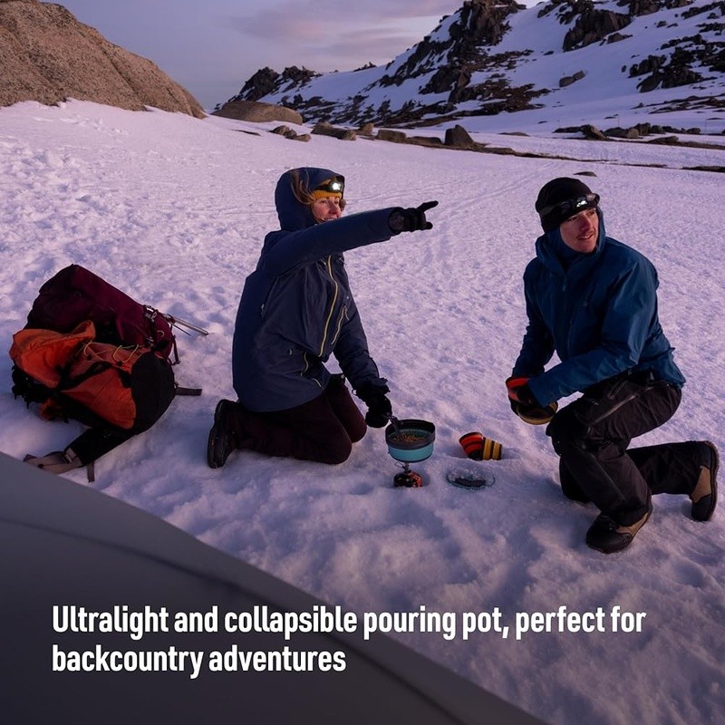 Ultralight Collapsible Pot 1L Backpacking Camping Compact Lightweight Cookware