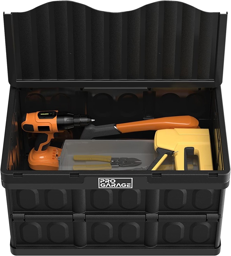ProGarage 10848 12 Quart Utility Storage Tote Container Black