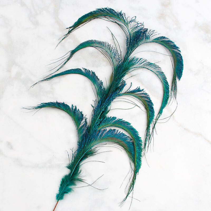 4 Pack of 26" Decorative Artificial Peacock Feather Sprays