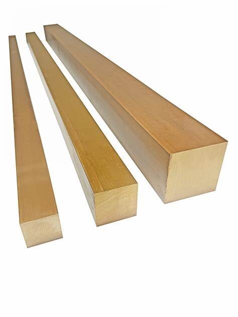 2" X 2" X 6" 360 BRASS SOLID BLANK SQUARE FLAT PLATE