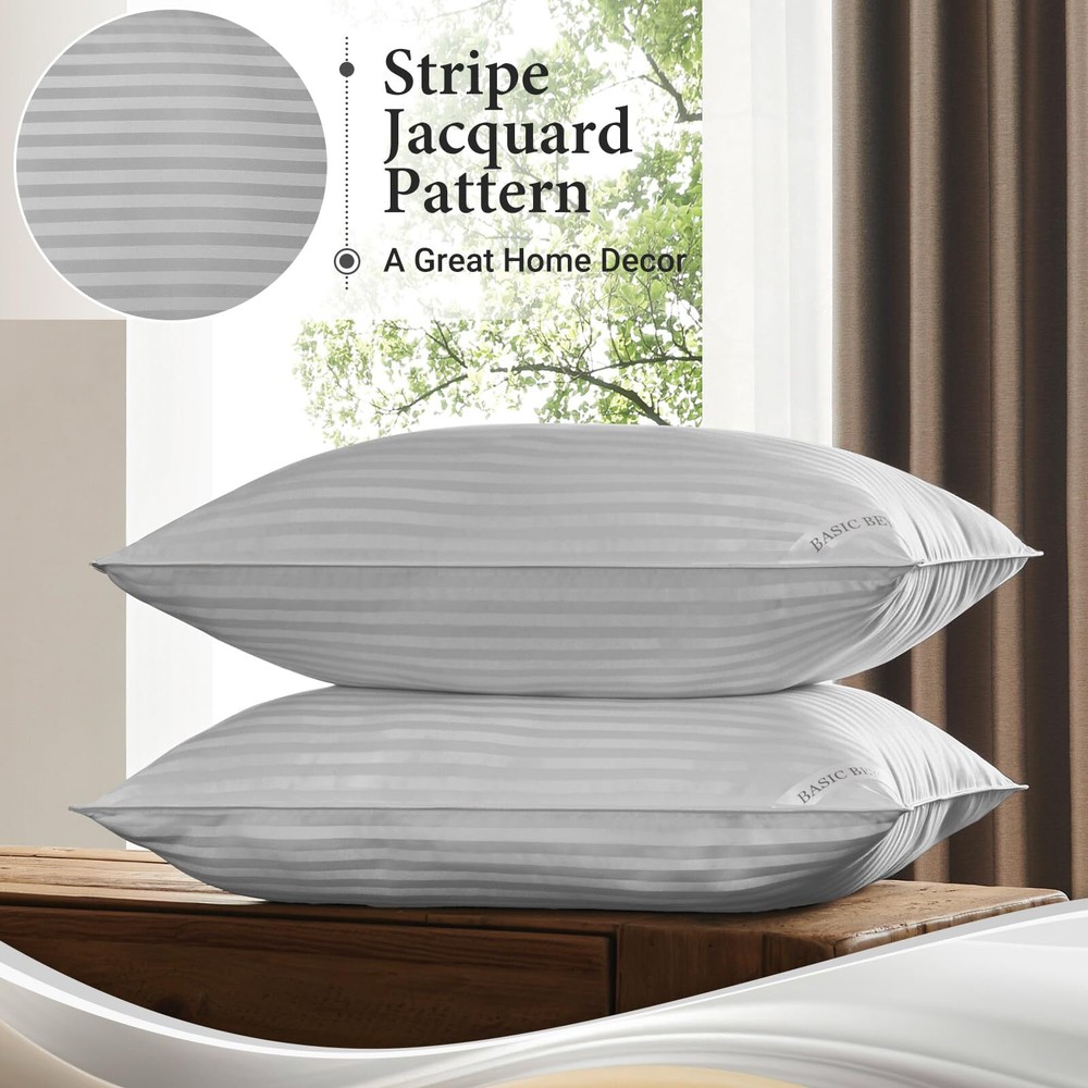 King Size Pillows - Down Alternative Pillows for Sleeping Soft King Pillows S...