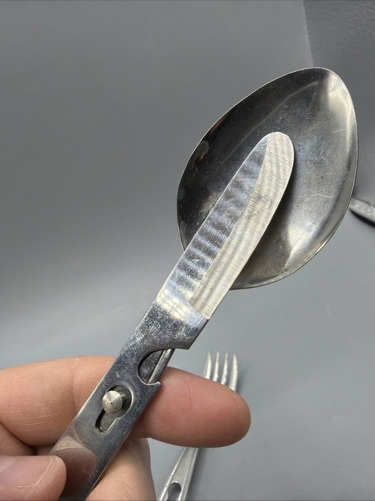 Camping Flatware Combo Fork Knife Spoon Set Back Packer or Boy Scouts 1 Set