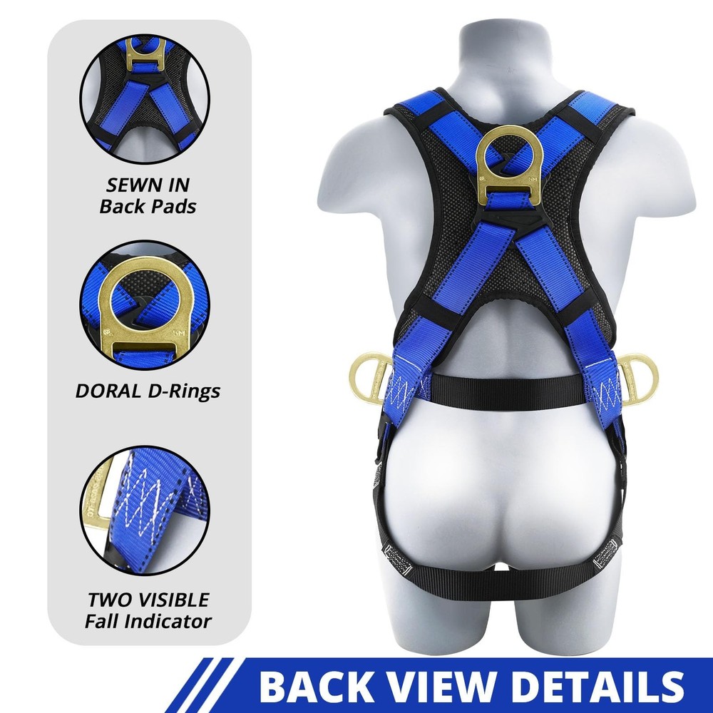 TRSMIMA Safety Harness Fall Protection - Fall Arrest Climbing Roofing Work Be...