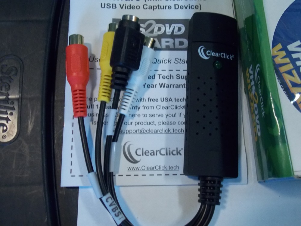 CLEARCLICK VHS 2 DVD WIZARD WITH USB CAPTURE DEVICE