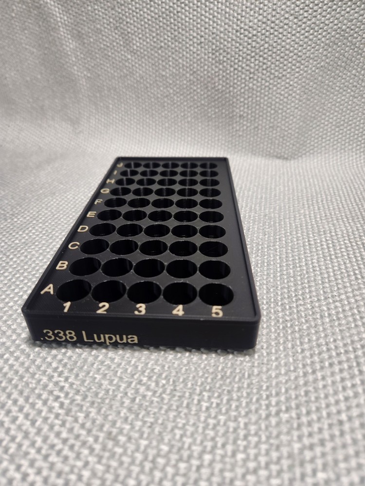 .338 Lupua 50rd reloading tray, Stackable, Different color options