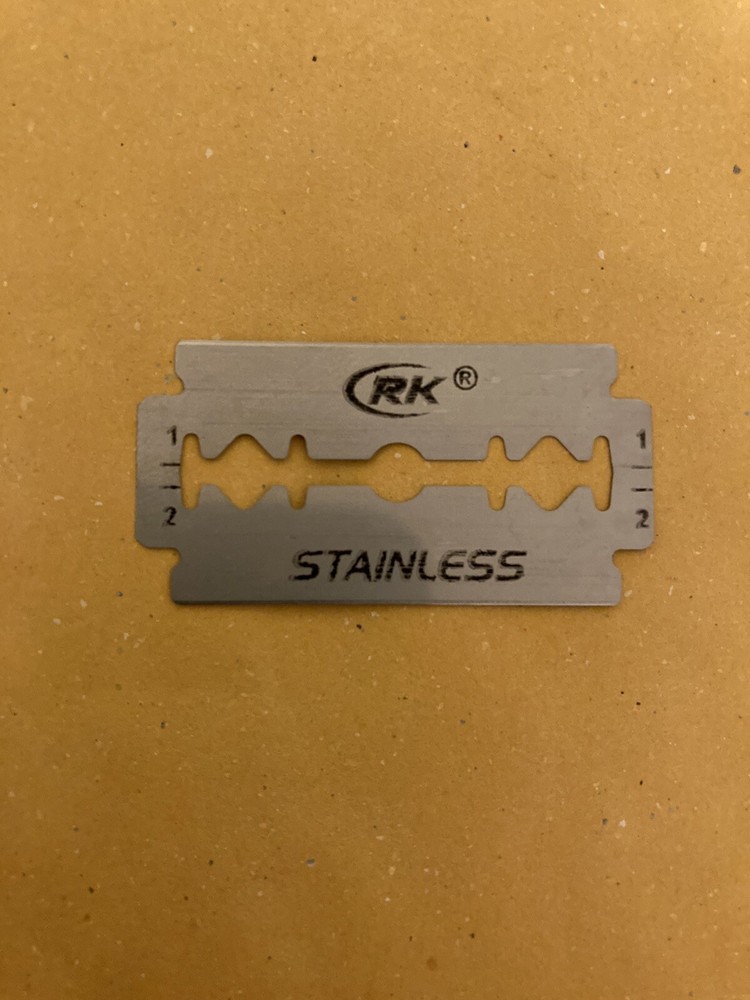 5 Double Edge Razor Blades, RK Stainless