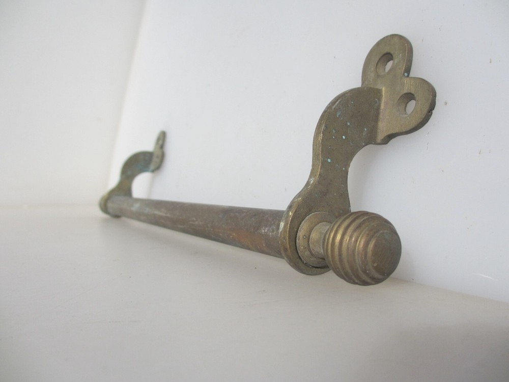 Victorian Brass Sash Window Bar Lift Old Trunk Handle Pull Antique Beehive 15"