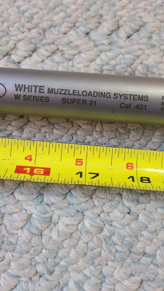 White Muzzleloading Systems Super 91 Series W .451 Cal BARREL MINT BORE RARE